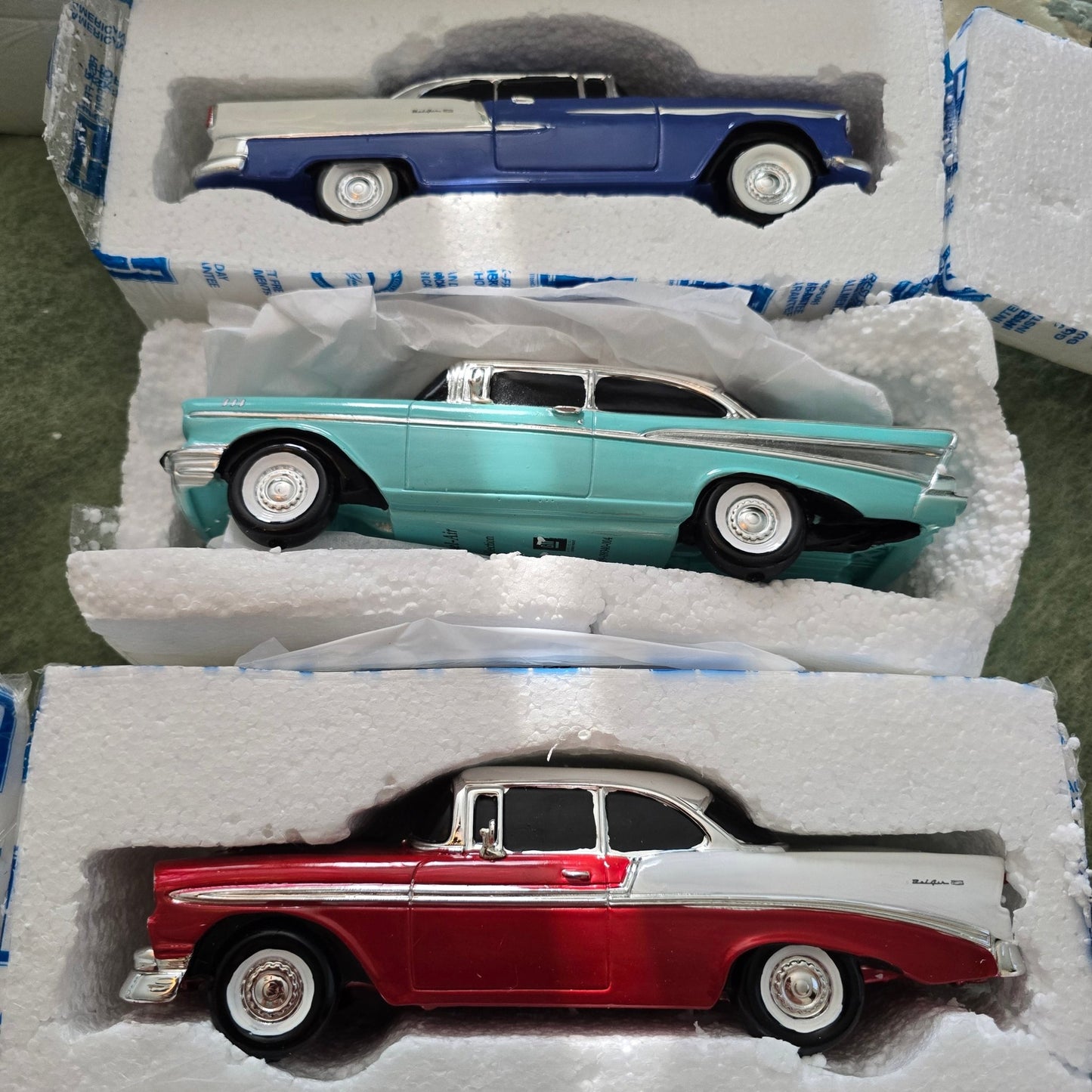 Hamilton Tri - Five Chevy Bel Air 1:24 Set ’55 ’56 ’57 w/ COAs – Mint - Bayshore Treasures