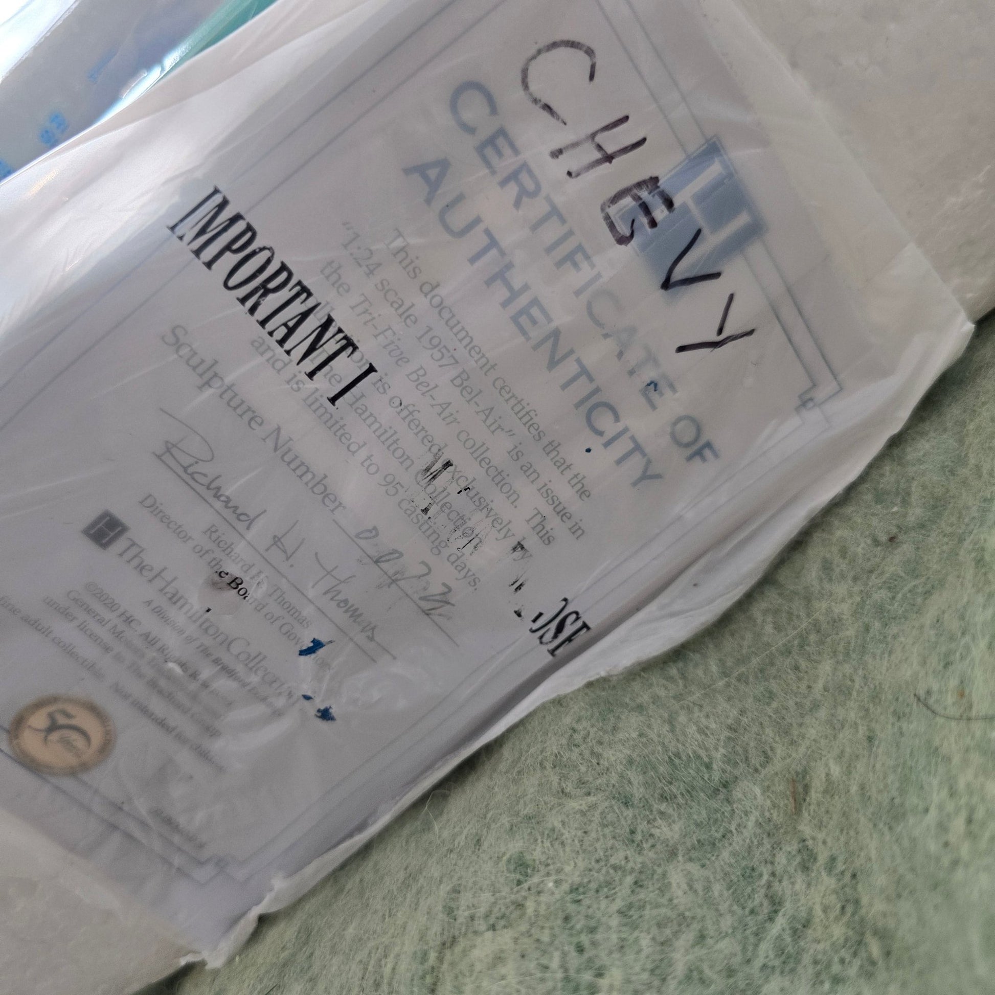 Hamilton Tri - Five Chevy Bel Air 1:24 Set ’55 ’56 ’57 w/ COAs – Mint - Bayshore Treasures