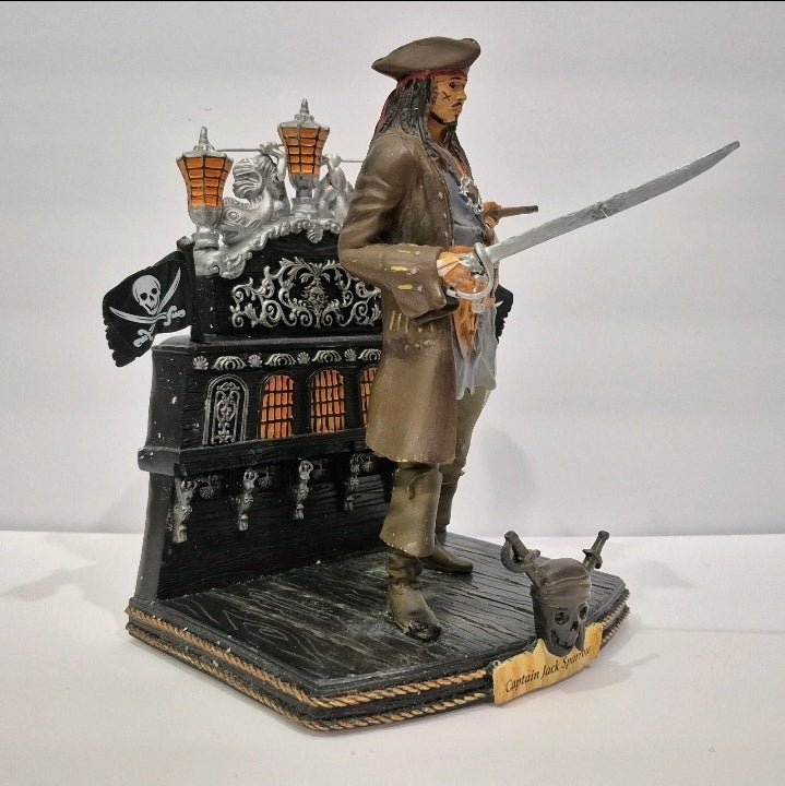 Hawthorne Village Captain Jack Sparrow Disney Pirates of the Caribbean Figure Rare - Bayshore Treasures