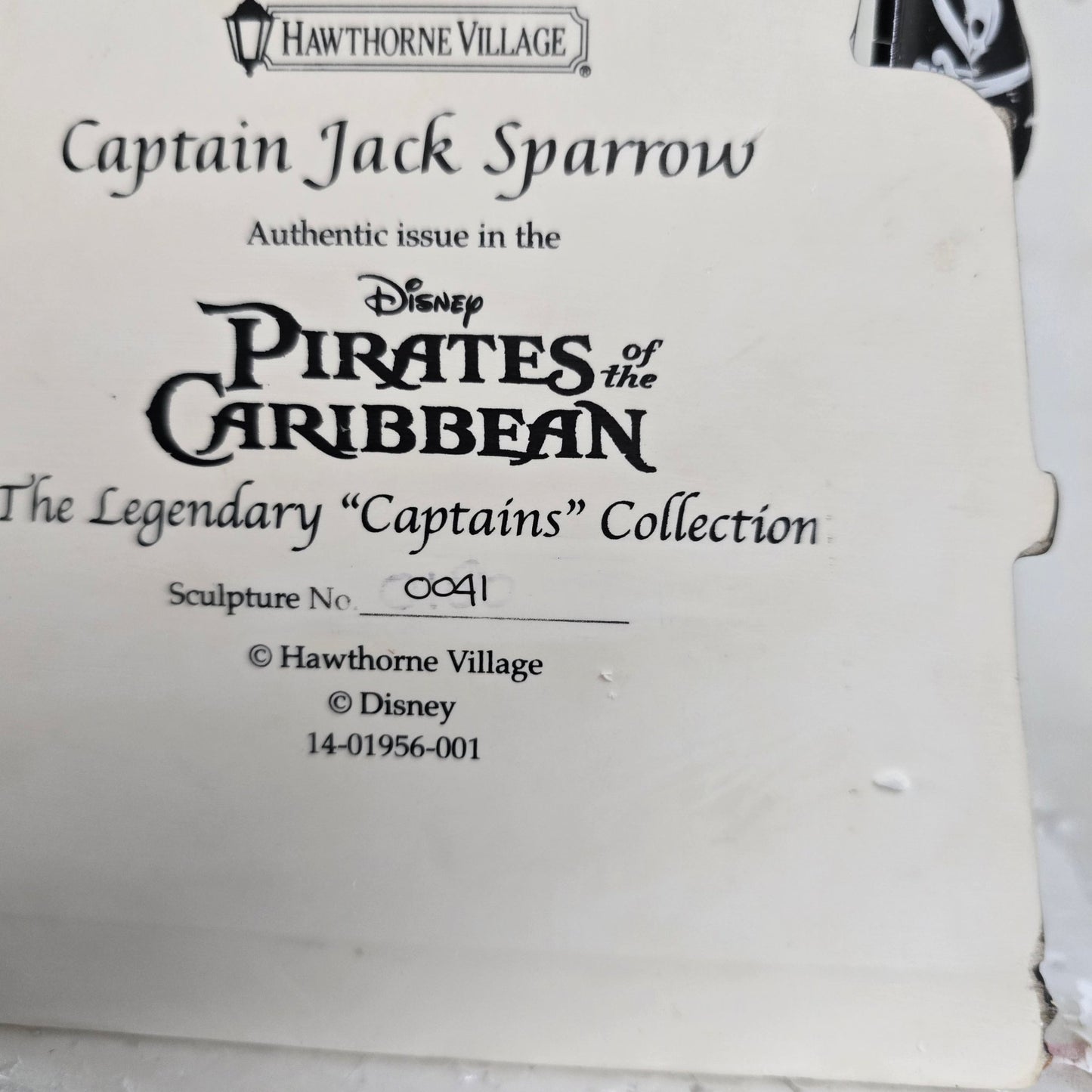 Hawthorne Village Captain Jack Sparrow Disney Pirates of the Caribbean Figure Rare - Bayshore Treasures