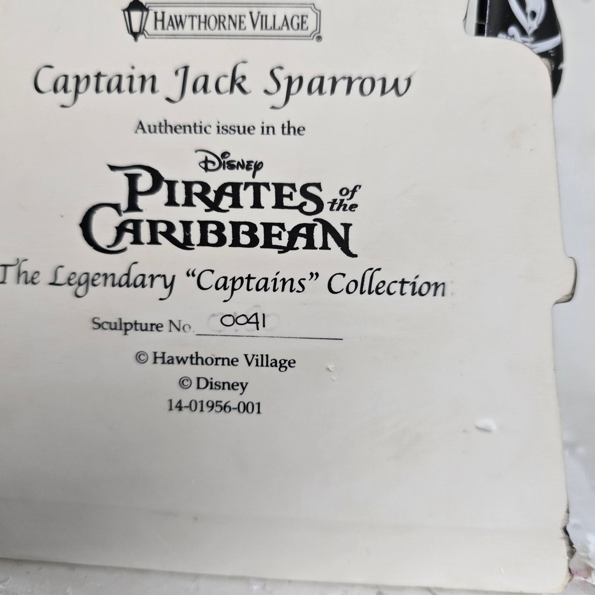 Hawthorne Village Captain Jack Sparrow Disney Pirates of the Caribbean Figure Rare - Bayshore Treasures