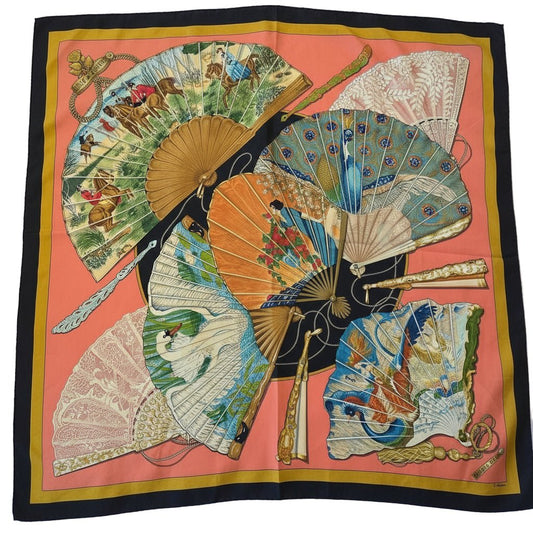 Hermès 90 Brise de Charme Silk Scarf by J. Abadie – Golden Coral – Vintage - Bayshore Treasures