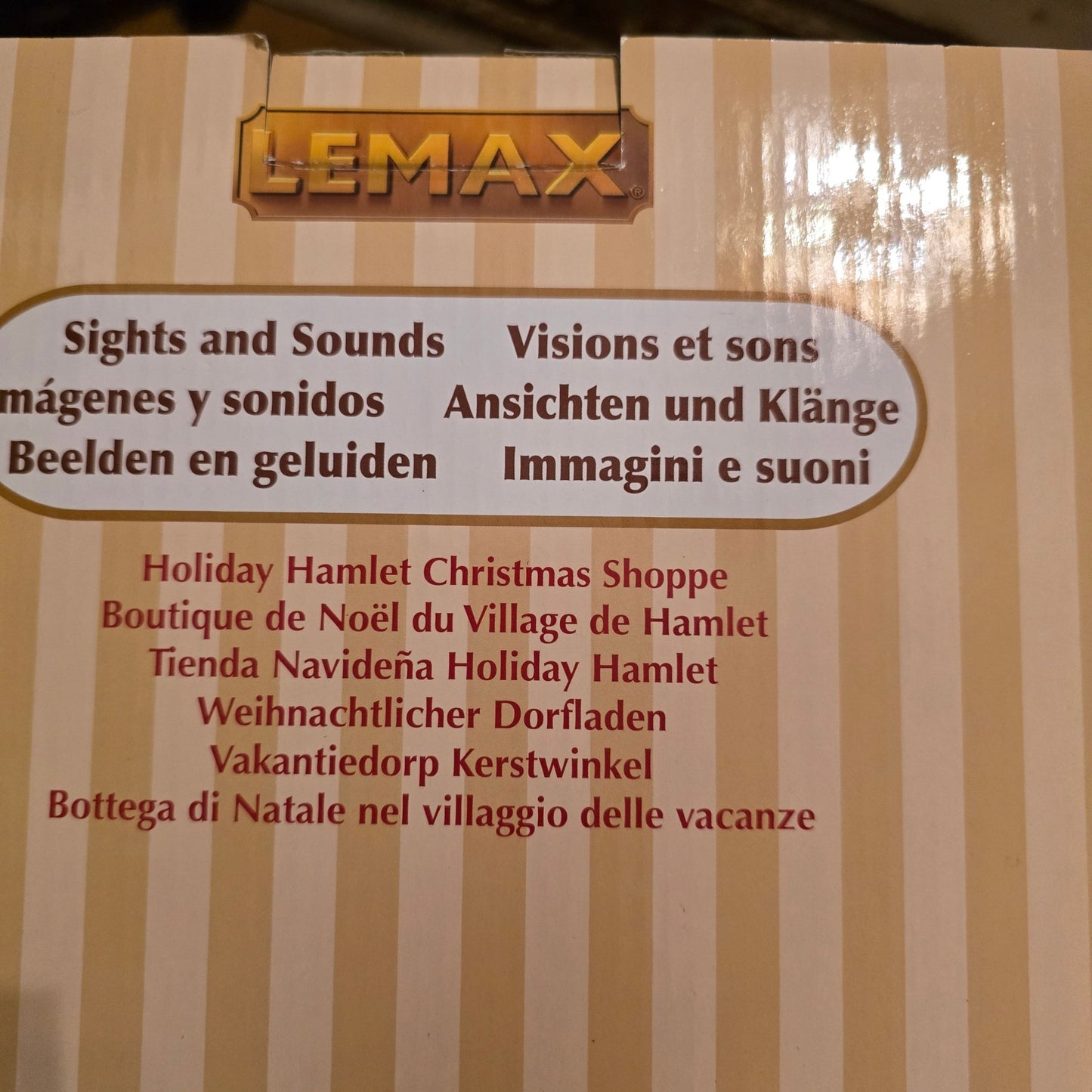 Lemax 2015 HOLIDAY HAMLET CHRISTMAS SHOPPE 55026 Sights & Sounds Village NIB - Bayshore Treasures