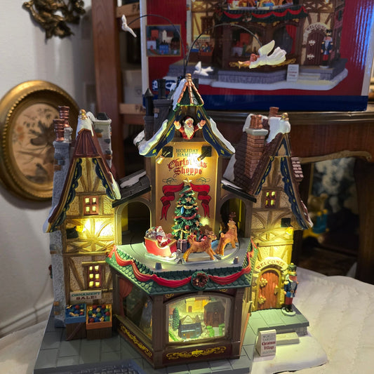 Lemax 2015 HOLIDAY HAMLET CHRISTMAS SHOPPE 55026 Sights & Sounds Village NIB - Bayshore Treasures
