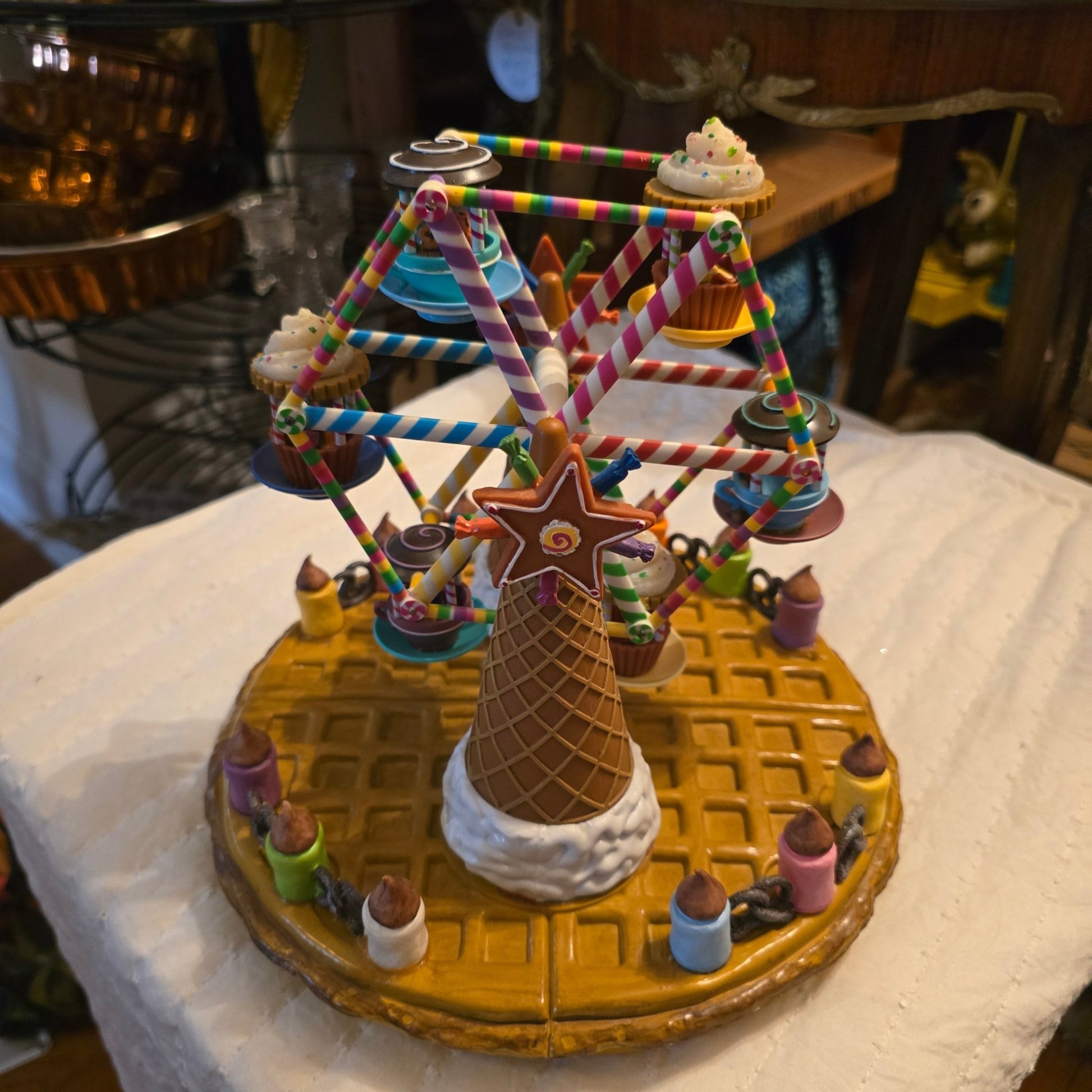 Lemax Sugar ‘N Spice 18 Pc Village Lot Gingerbread Palace Trees Train Christmas - Bayshore Treasures