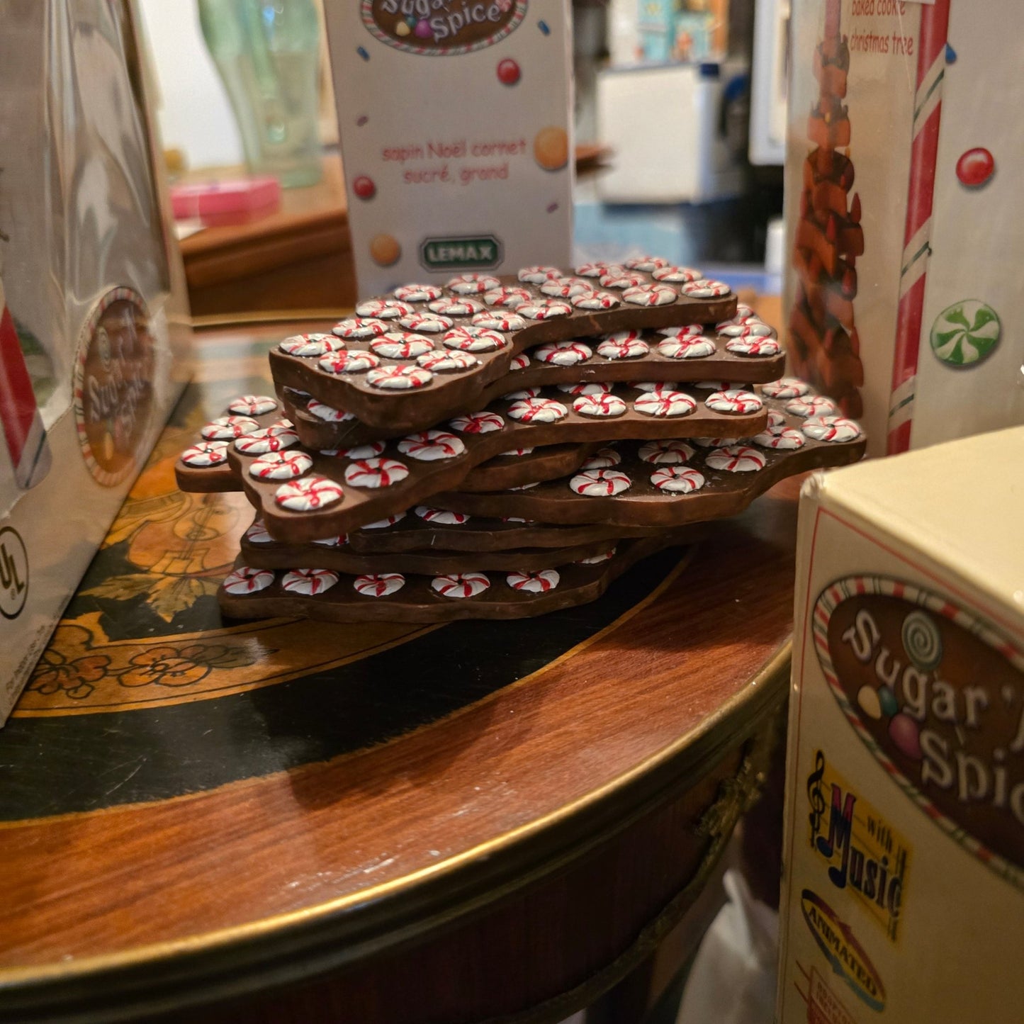 Lemax Sugar ‘N Spice 18 Pc Village Lot Gingerbread Palace Trees Train Christmas - Bayshore Treasures