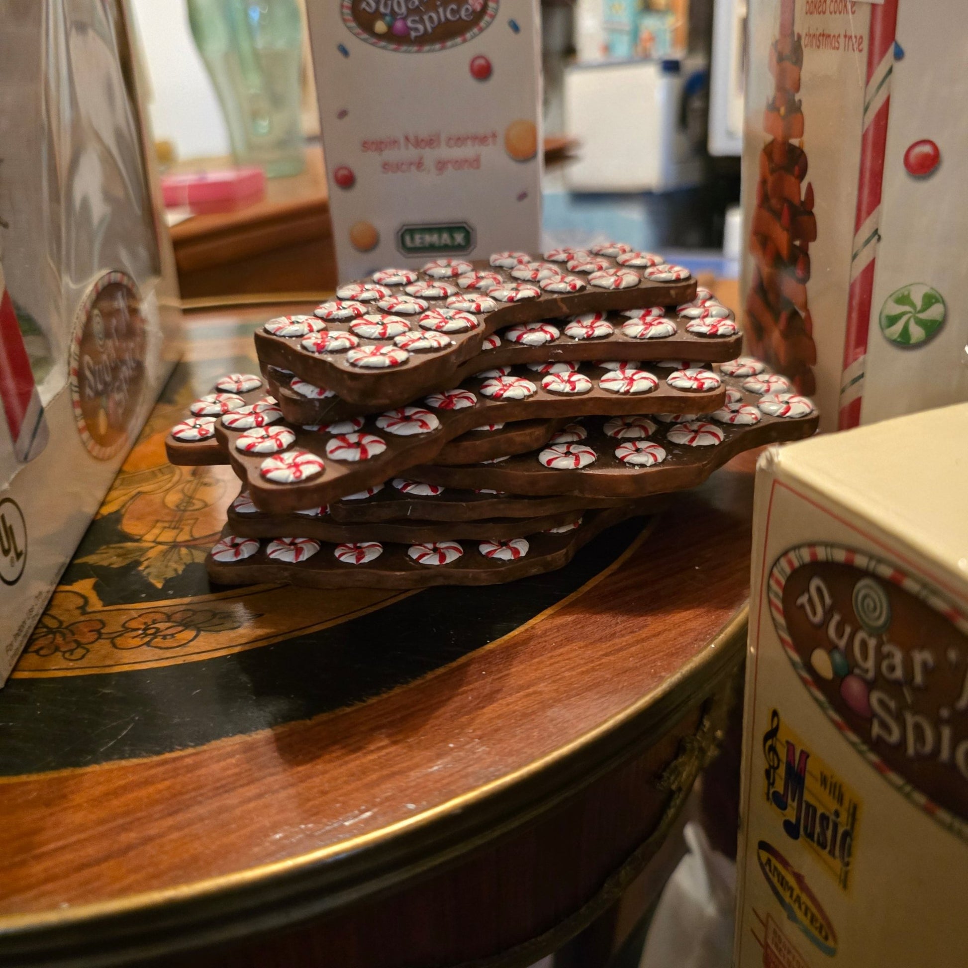 Lemax Sugar ‘N Spice 18 Pc Village Lot Gingerbread Palace Trees Train Christmas - Bayshore Treasures