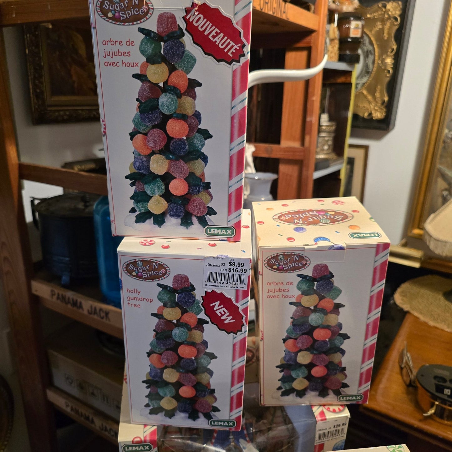 Lemax Sugar ‘N Spice 18 Pc Village Lot Gingerbread Palace Trees Train Christmas - Bayshore Treasures