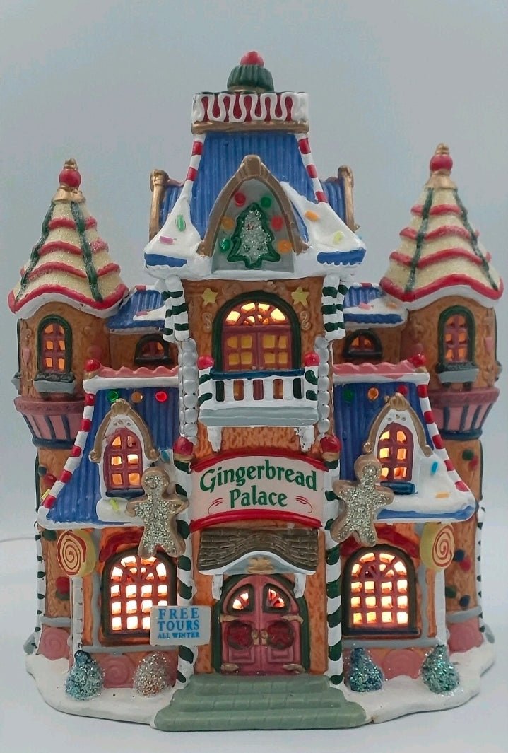 LEMAX Sugar ’N Spice “Gingerbread Palace” Lighted Building – Christmas Village House – NIB - Bayshore Treasures