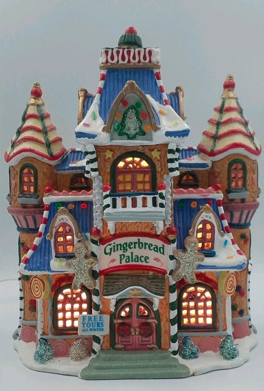 LEMAX Sugar ’N Spice “Gingerbread Palace” Lighted Building – Christmas Village House – NIB - Bayshore Treasures