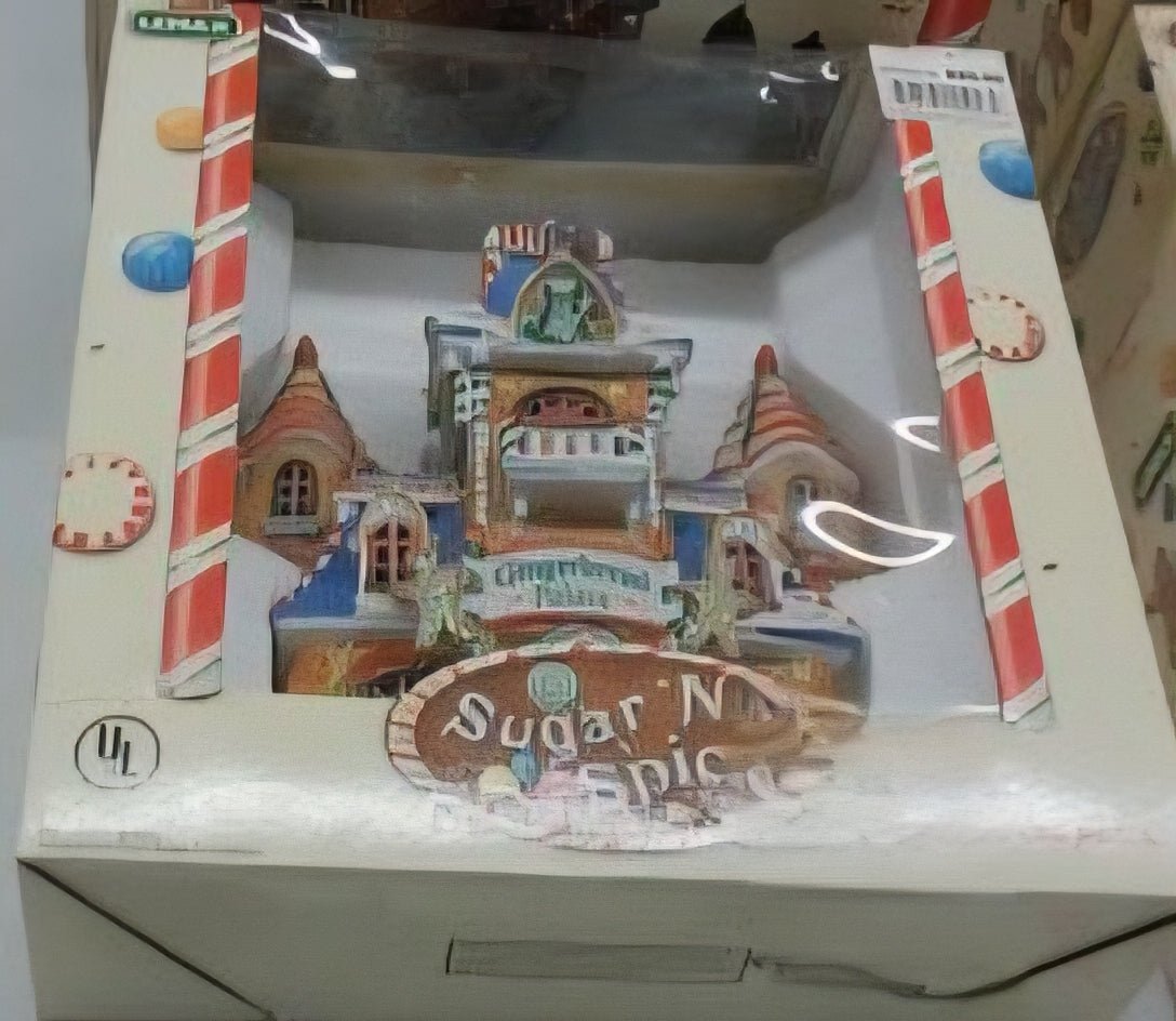 LEMAX Sugar ’N Spice “Gingerbread Palace” Lighted Building – Christmas Village House – NIB - Bayshore Treasures