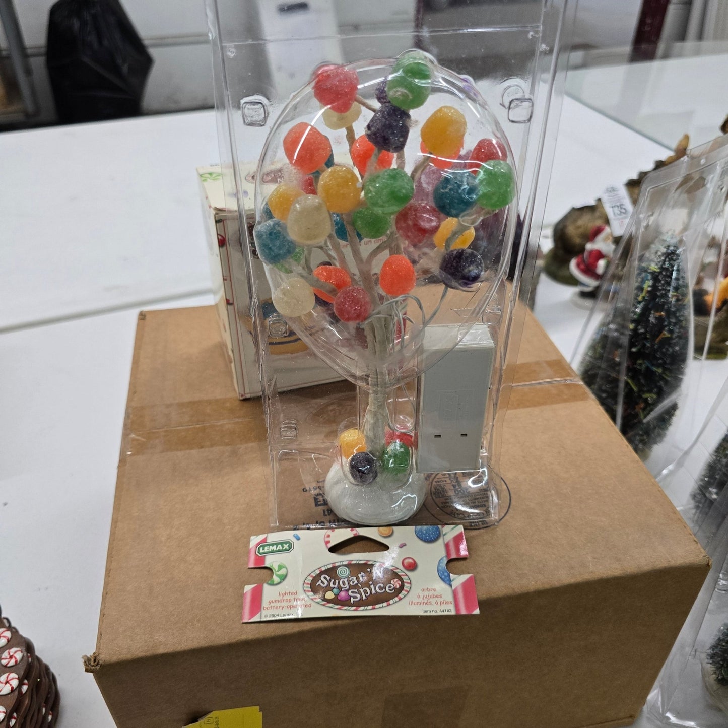 Lemax Sugar & Spice Lot of 10 Gumdrop Trees Yule Log Trees Cocoa Stand + More - Bayshore Treasures