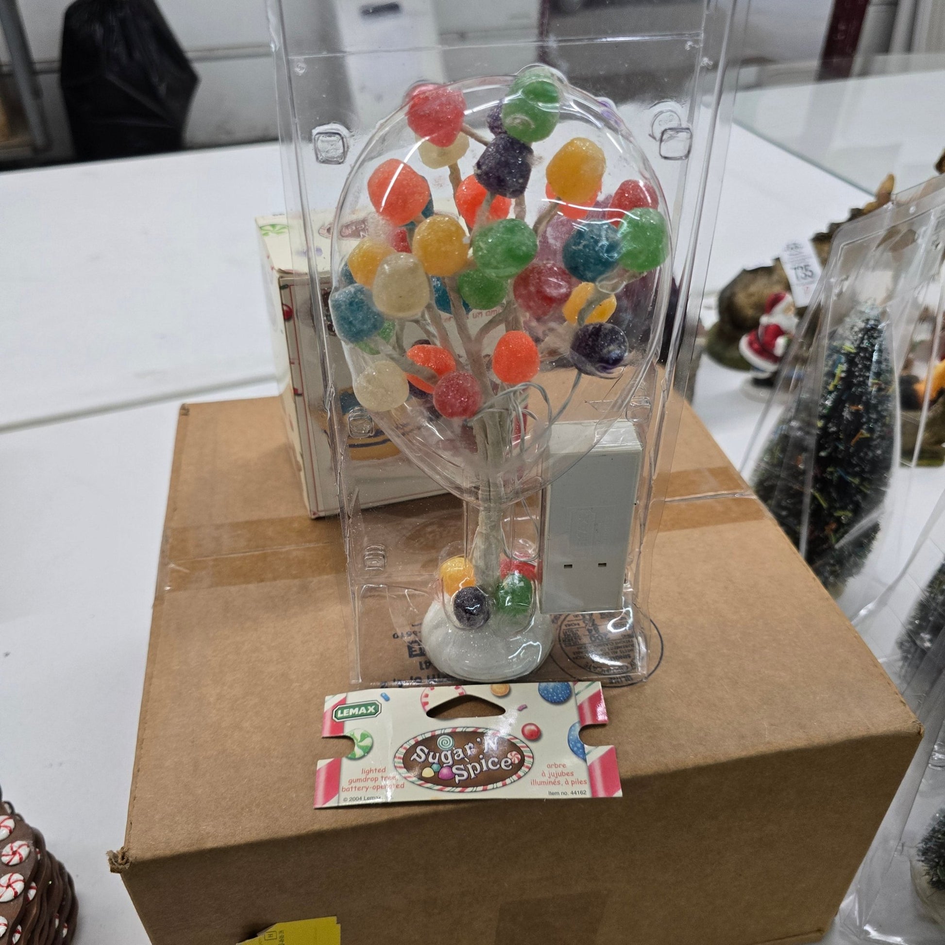 Lemax Sugar & Spice Lot of 10 Gumdrop Trees Yule Log Trees Cocoa Stand + More - Bayshore Treasures