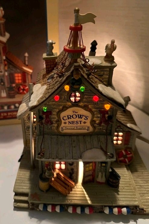 Lemax The Crow's Nest Nautical Supplies 25651 Lighted 2002 Village Collectibles - Bayshore Treasures