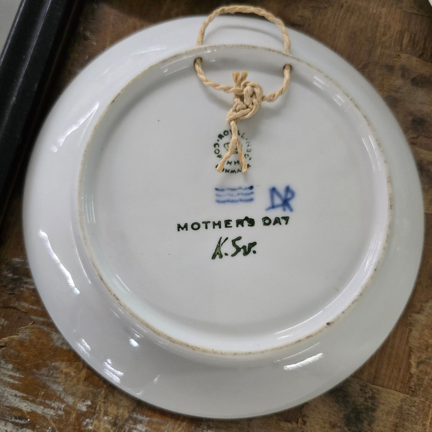 Lot 2 Mors Dag Plates 1970s Scandinavian Mother’s Day Blue Art Plates Small - Bayshore Treasures