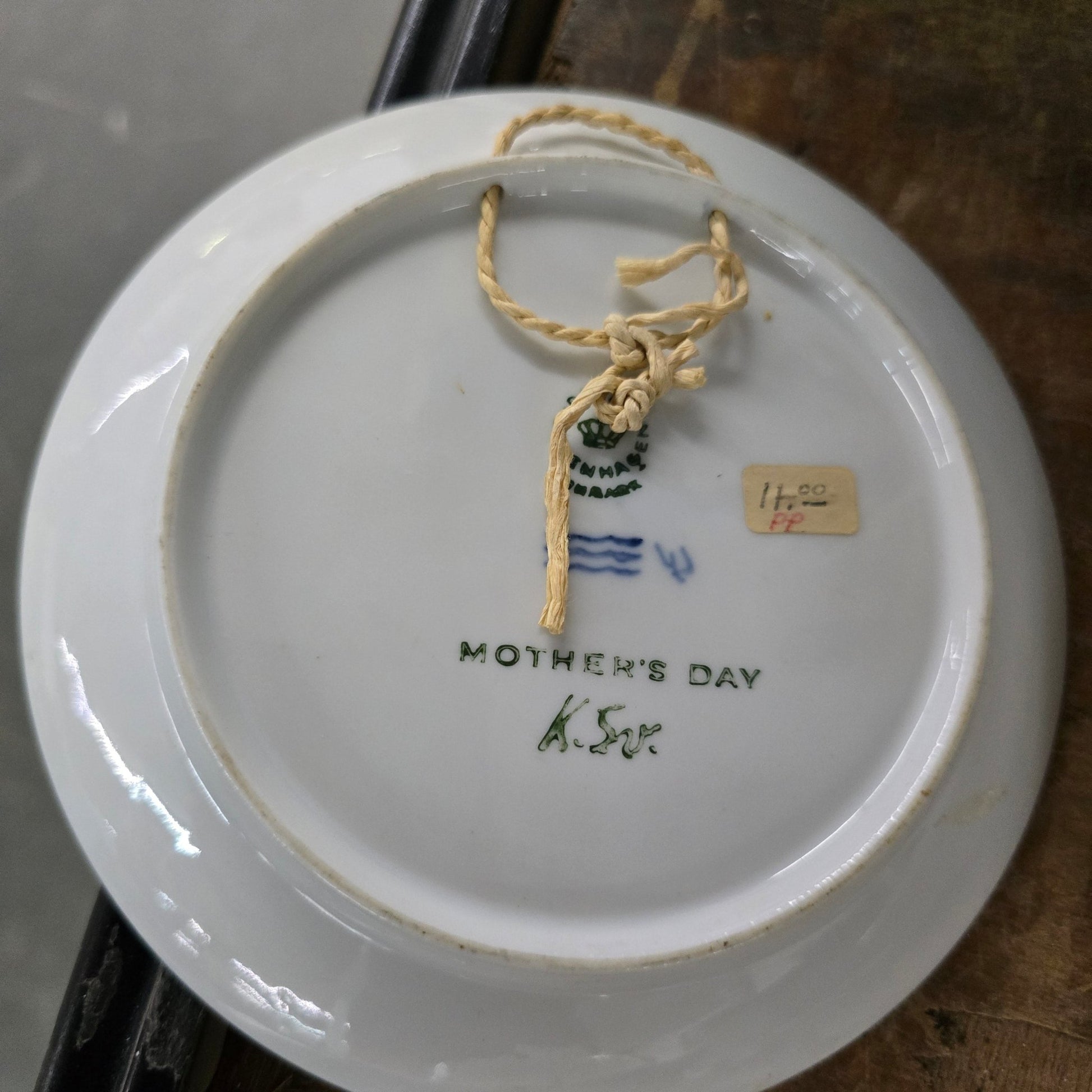 Lot 2 Mors Dag Plates 1970s Scandinavian Mother’s Day Blue Art Plates Small - Bayshore Treasures