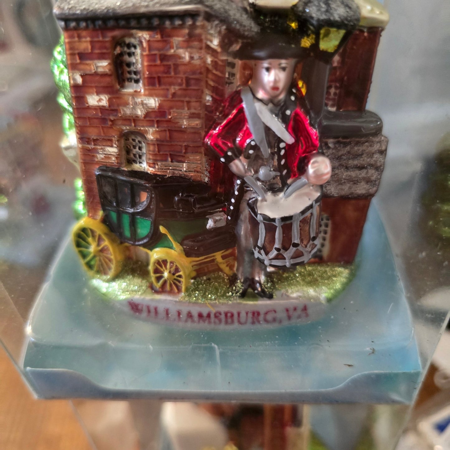 Lot of 10 Kurt Adler Noble Gems Cityscape State Glass Ornaments Hand Painted - Bayshore Treasures