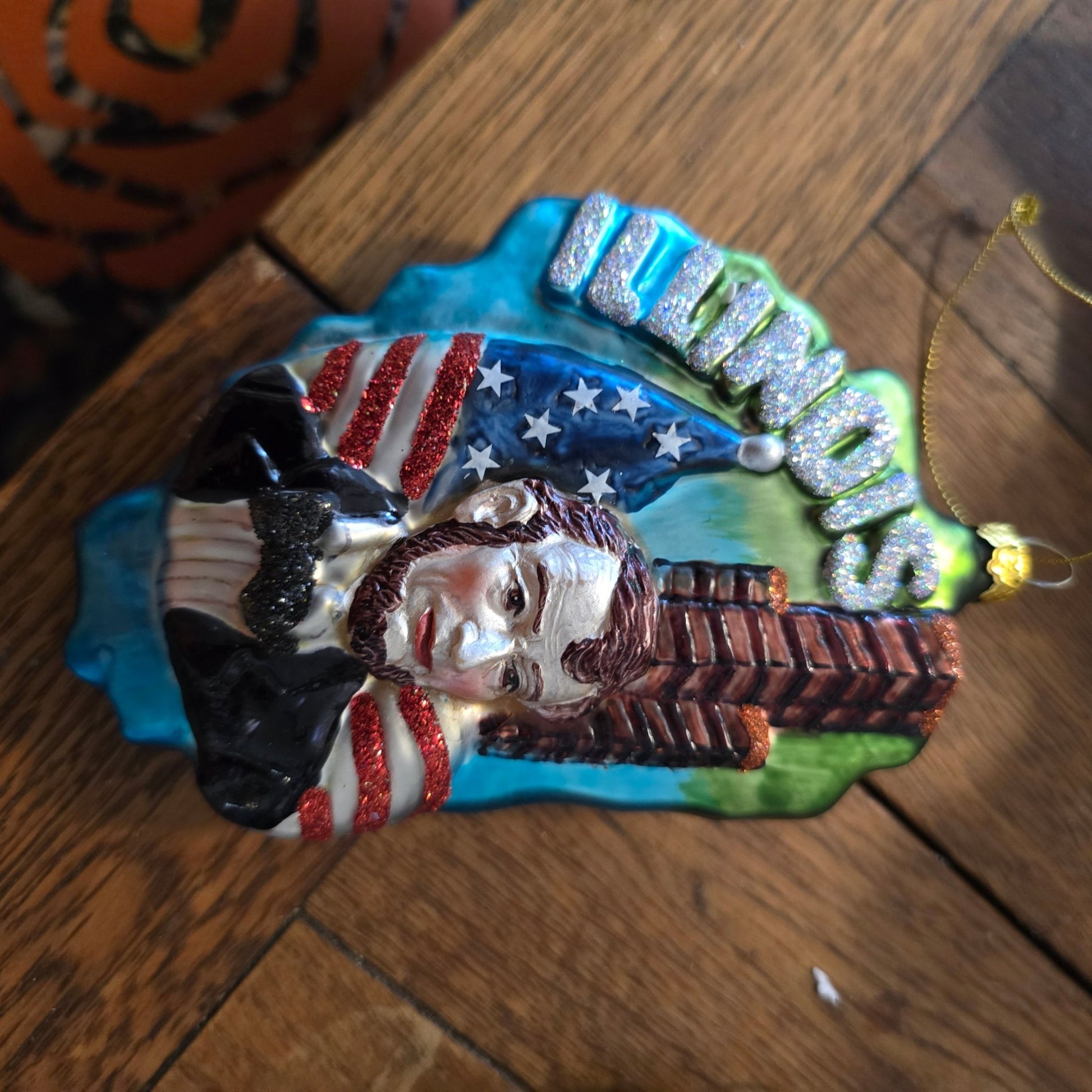 Lot of 10 Kurt Adler Noble Gems Cityscape State Glass Ornaments Hand Painted - Bayshore Treasures