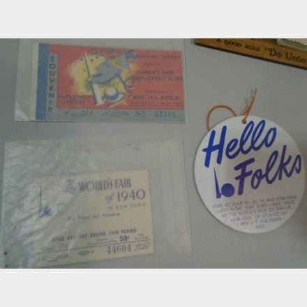 Lot of 1939 World's Fair Maps brochures 3D Vision slide still in box - Bayshore Treasures