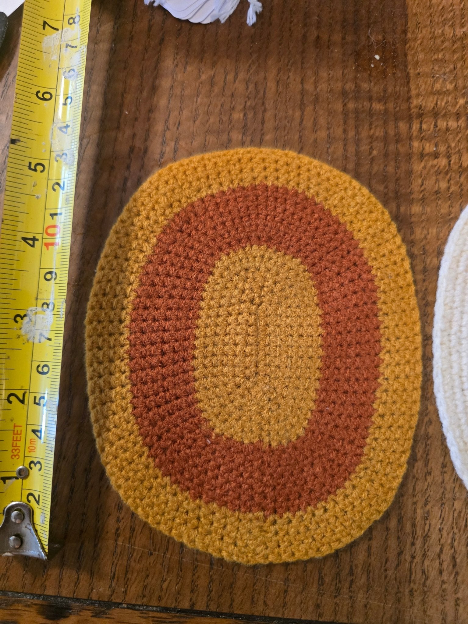 Lot of 2 Vintage Crocheted Dollhouse Rugs – Oval 6"x5" Miniature Carpets – Handmade 1:12 Scale - Bayshore Treasures