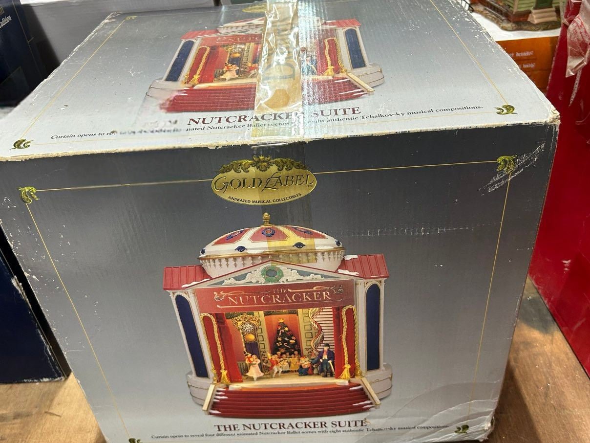 Mr. Christmas animated Musical Nutcracker Suite Theater 1999 Gold Label +box - Bayshore Treasures