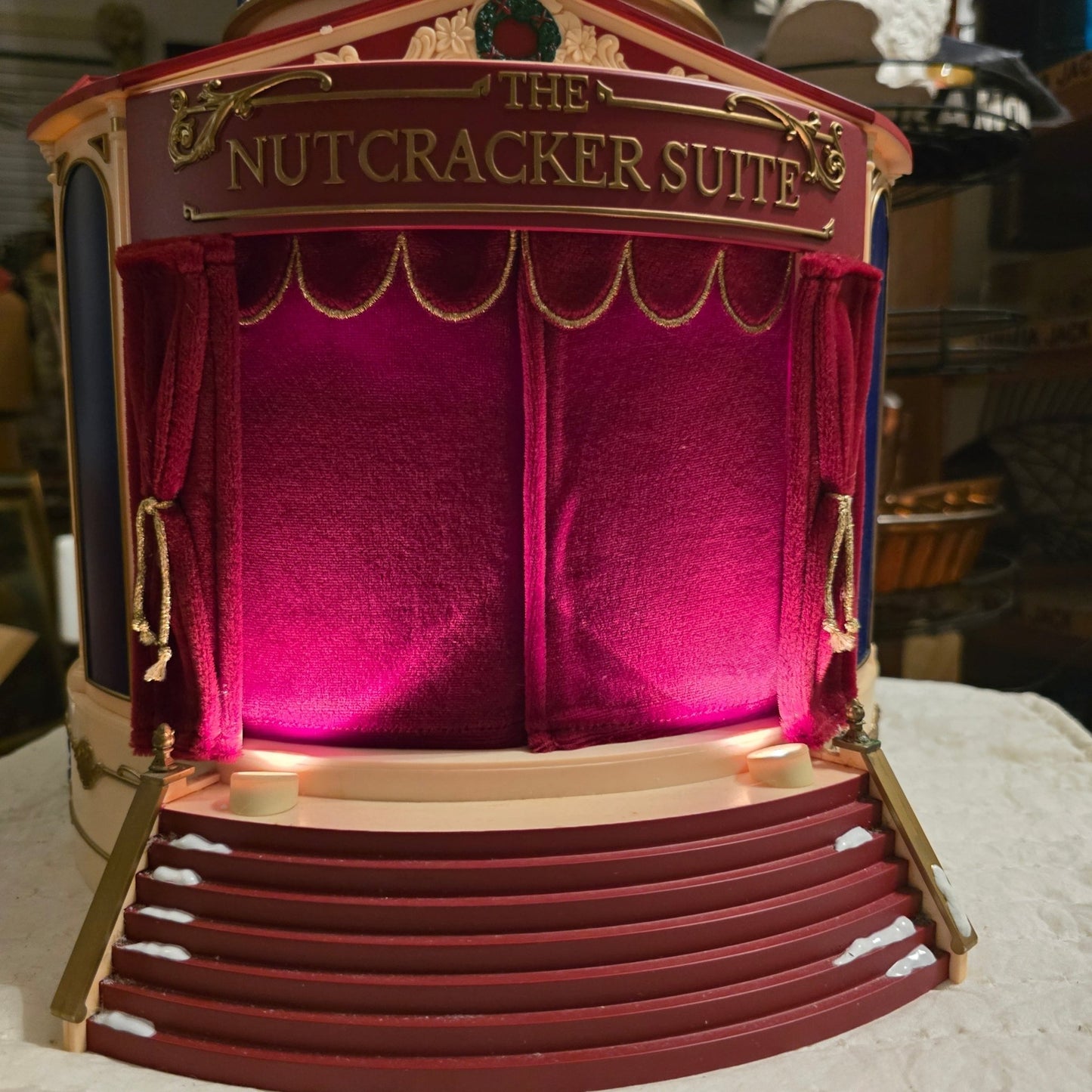 Mr. Christmas animated Musical Nutcracker Suite Theater 1999 Gold Label +box - Bayshore Treasures