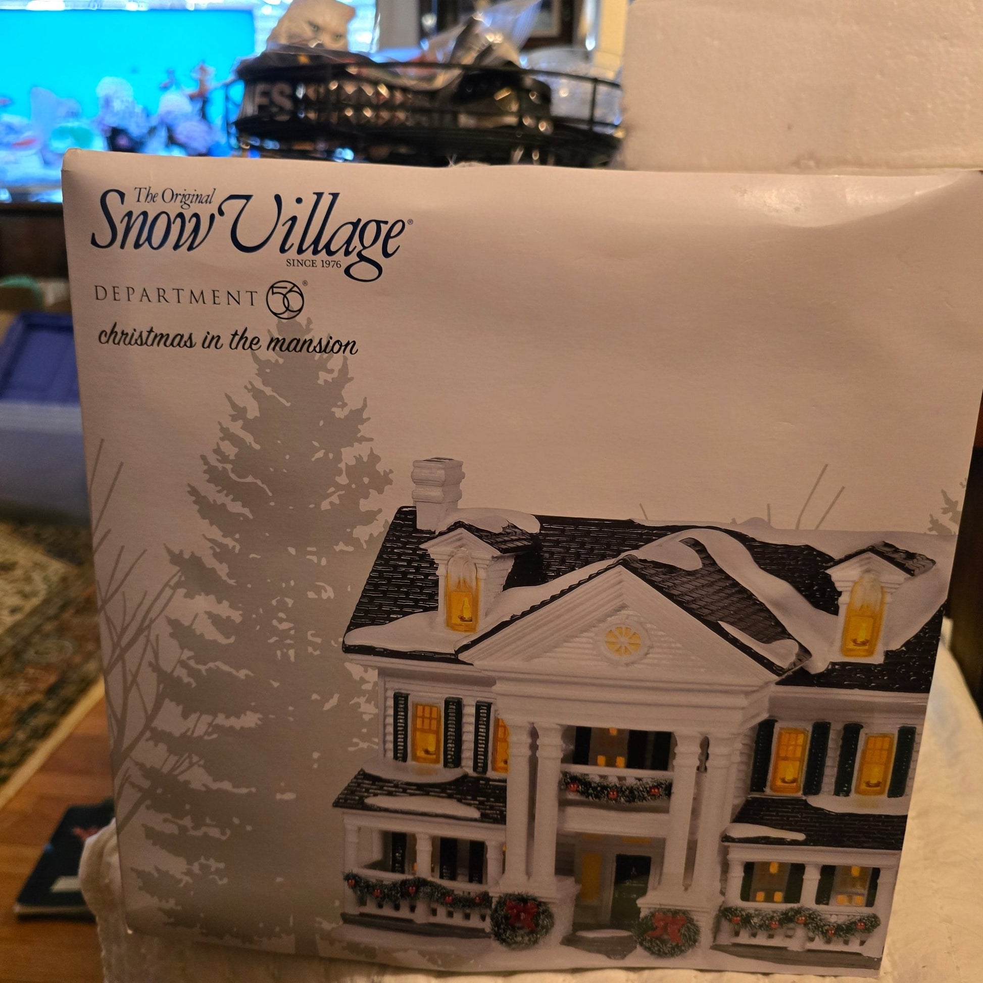 RARE Dept 56 Snow Village Christmas in the Mansion – Only 75 Made – w/ Box - Bayshore Treasures