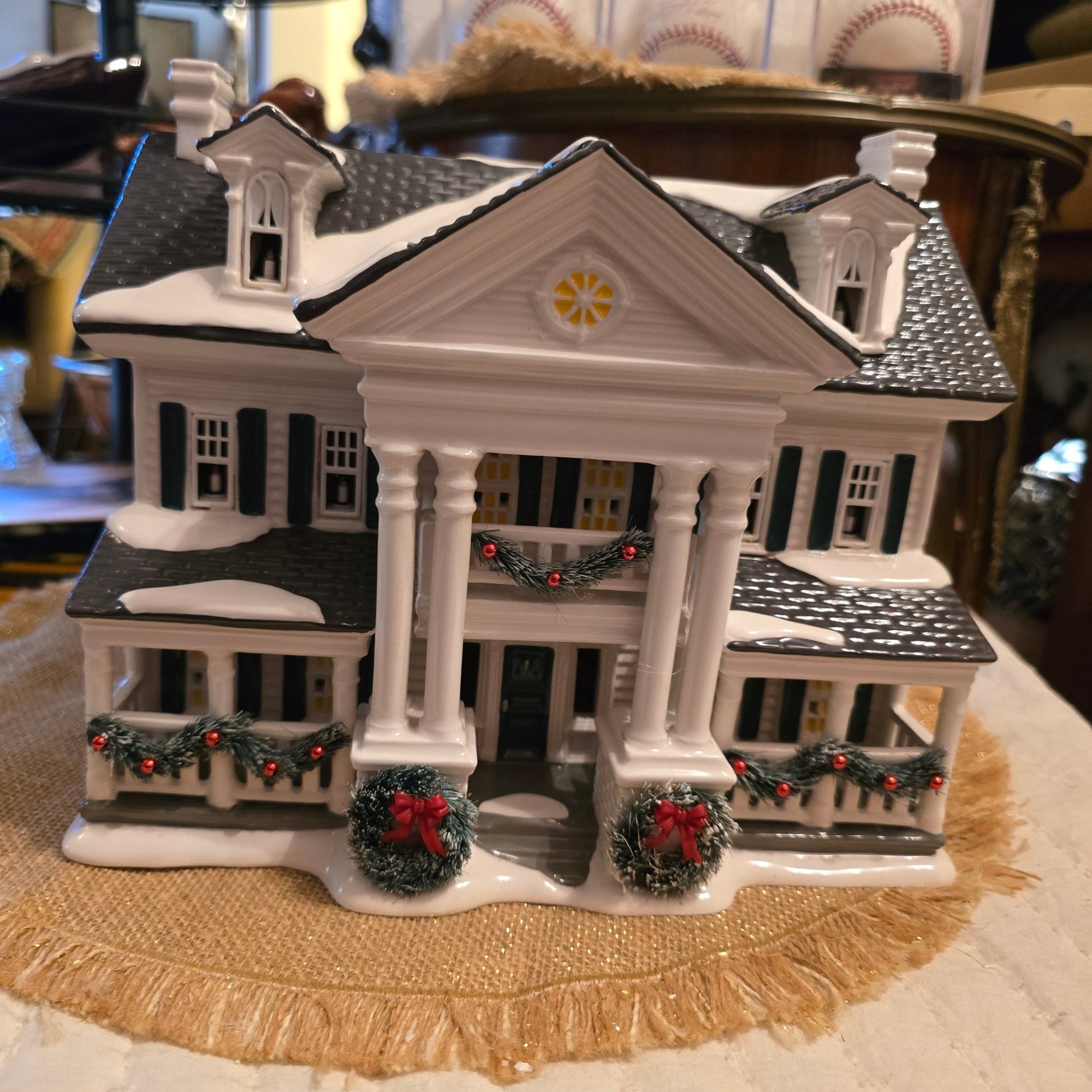 RARE Dept 56 Snow Village Christmas in the Mansion – Only 75 Made – w/ Box - Bayshore Treasures