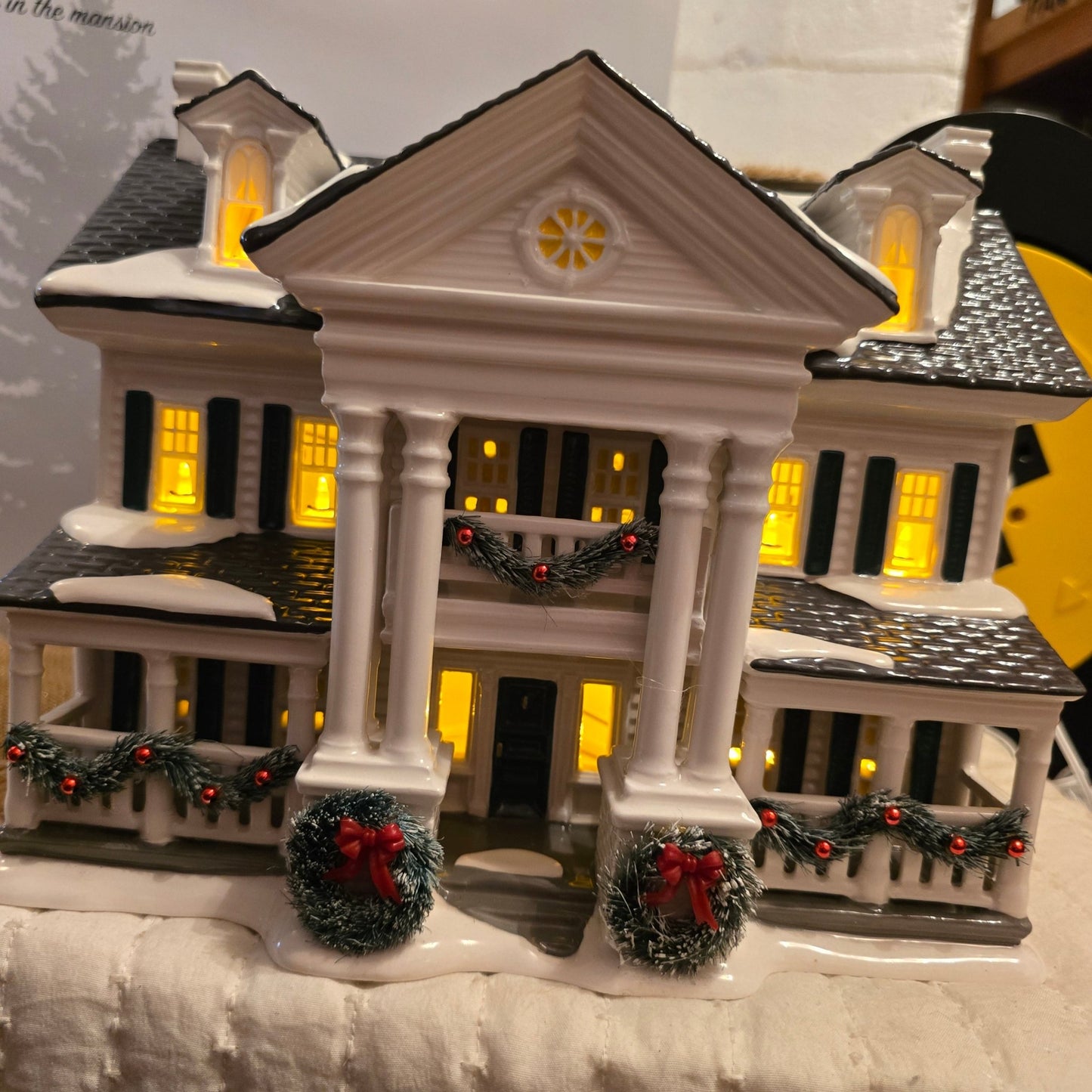 RARE Dept 56 Snow Village Christmas in the Mansion – Only 75 Made – w/ Box - Bayshore Treasures