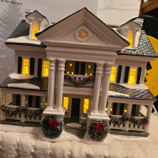 RARE Dept 56 Snow Village Christmas in the Mansion – Only 75 Made – w/ Box - Bayshore Treasures