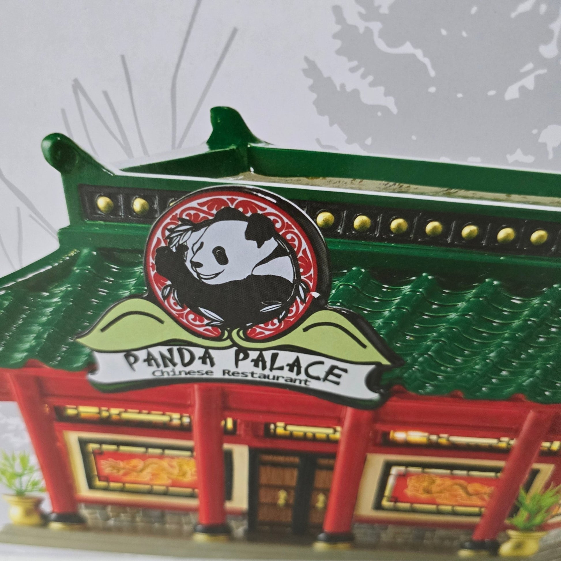 RARE Dept 56 Snow Village Panda Palace 4050979 Chinatown Chinese Restaurant Retired MIB - Bayshore Treasures