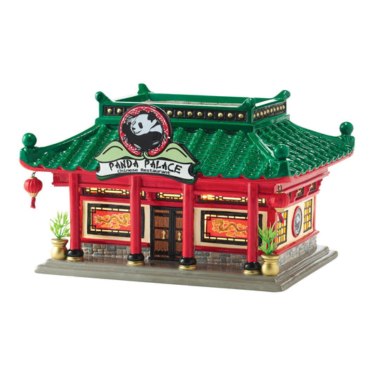 RARE Dept 56 Snow Village Panda Palace 4050979 Chinatown Chinese Restaurant Retired MIB - Bayshore Treasures