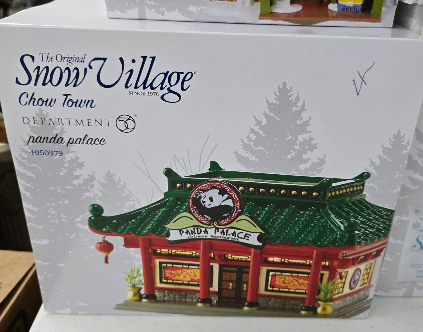 RARE Dept 56 Snow Village Panda Palace 4050979 Chinatown Chinese Restaurant Retired MIB - Bayshore Treasures