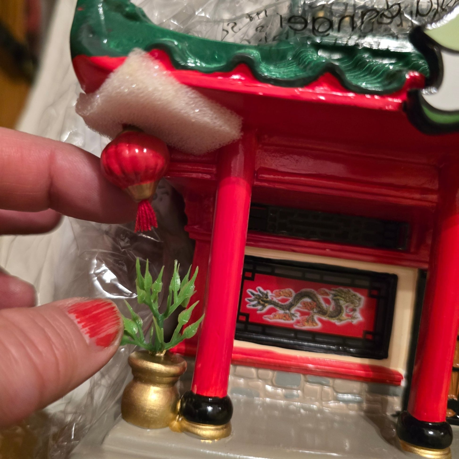 RARE Dept 56 Snow Village Panda Palace 4050979 Chinatown Chinese Restaurant Retired MIB - Bayshore Treasures