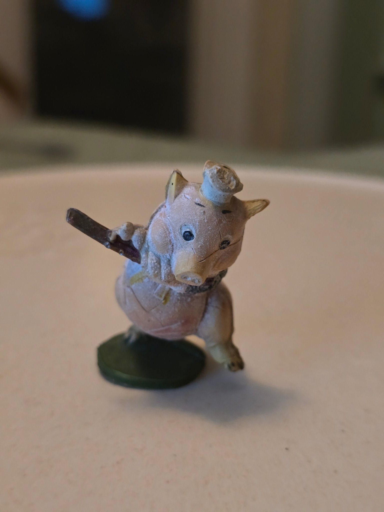 RARE Vintage Disney Jim Three Little Pigs Playing Flute small - Bayshore Treasures