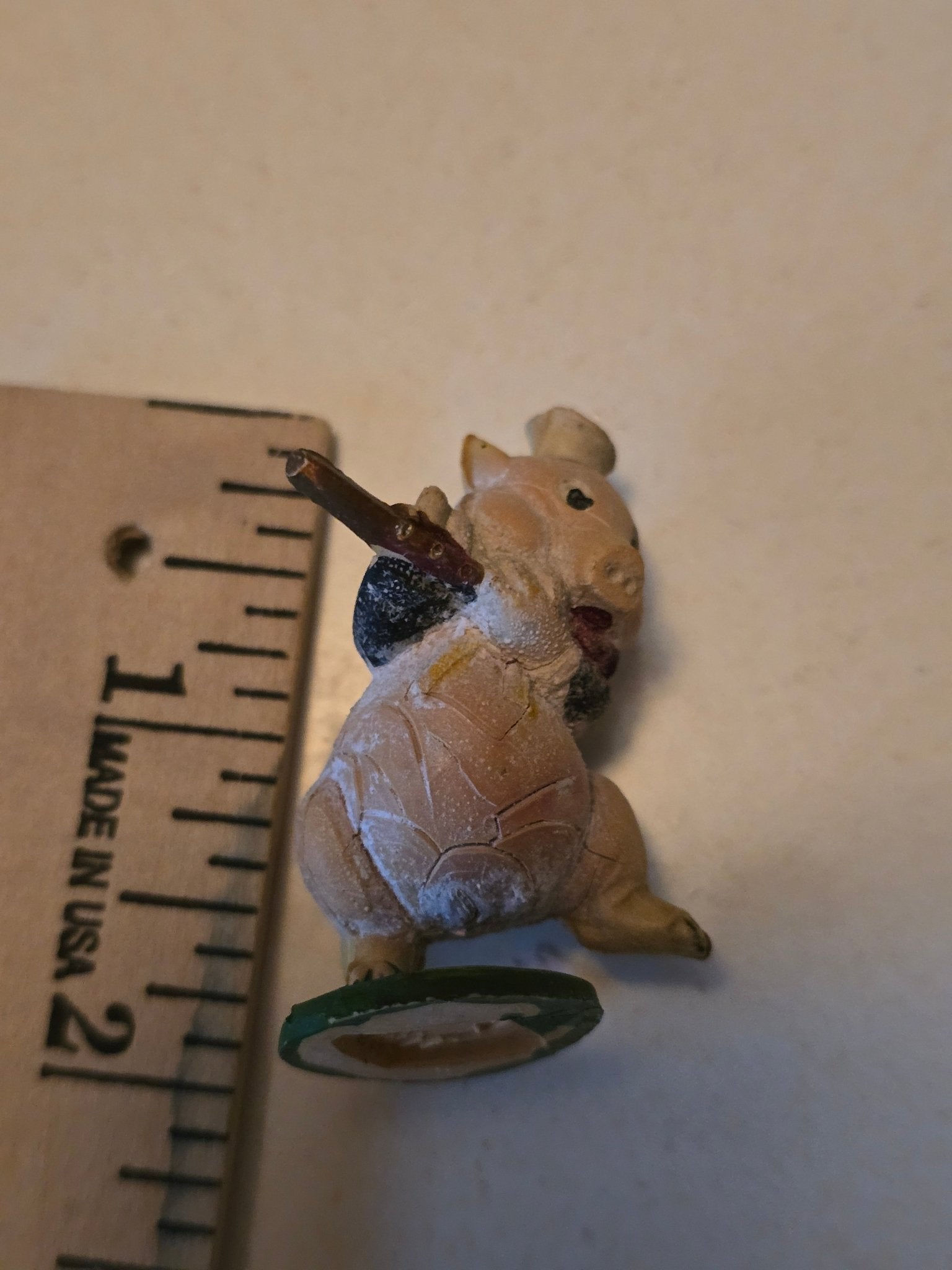 RARE Vintage Disney Jim Three Little Pigs Playing Flute small - Bayshore Treasures