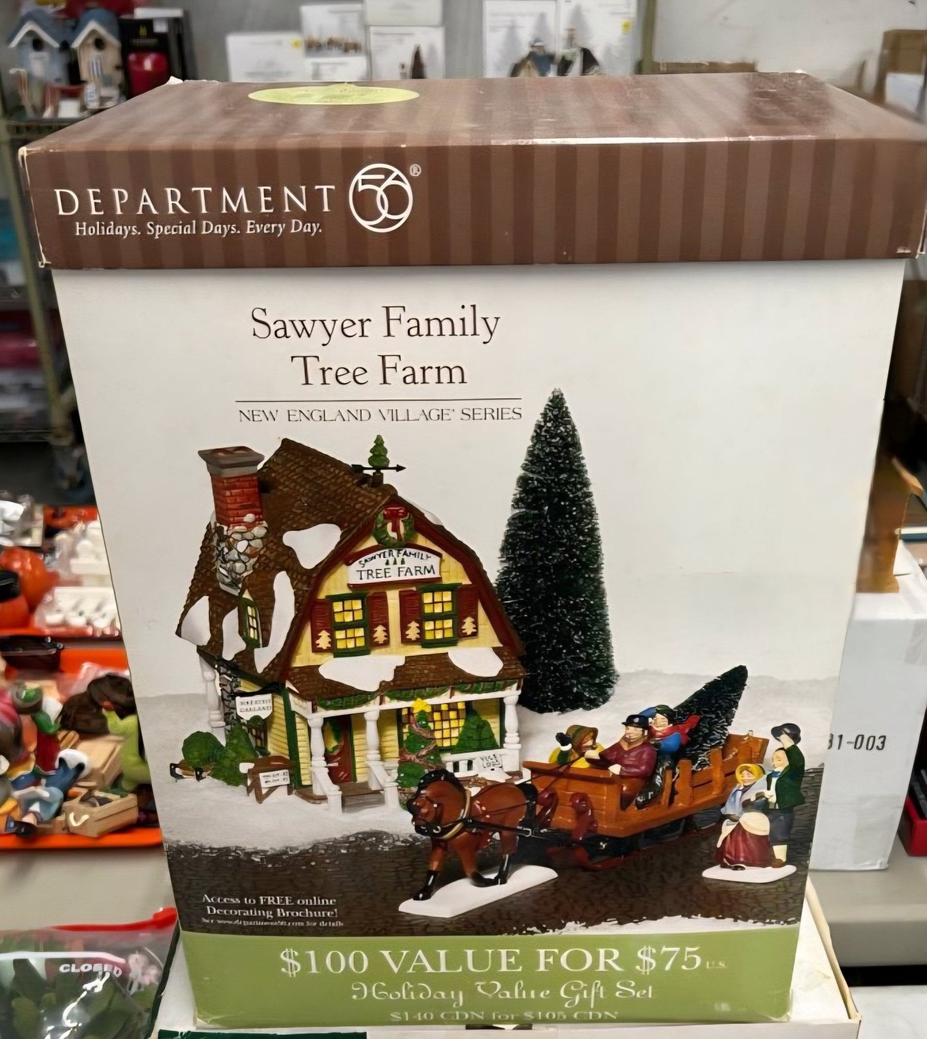 Retired 2004 Department 56 Sawyer Family Tree Farm New England Village Series - Bayshore Treasures