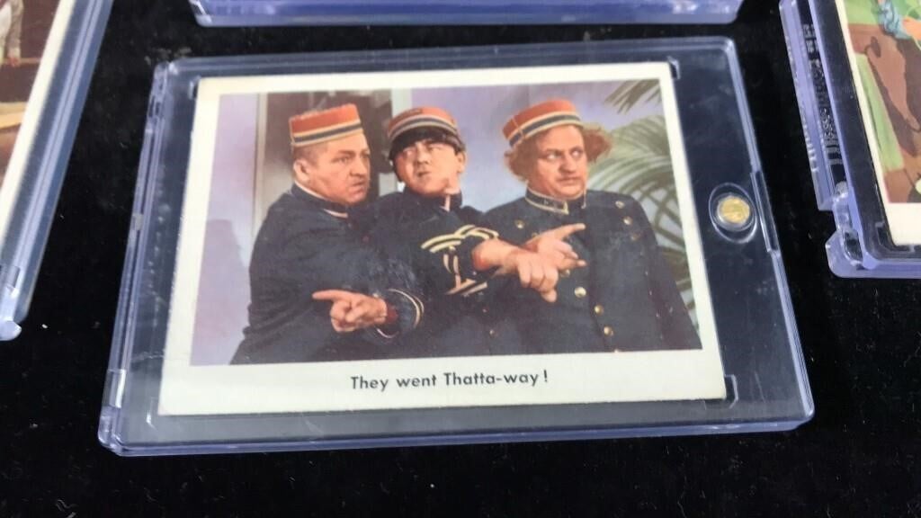 1959 Fleer Three Stooges Lot of 7 Cards – RARE Moe Larry Curly – Vintage