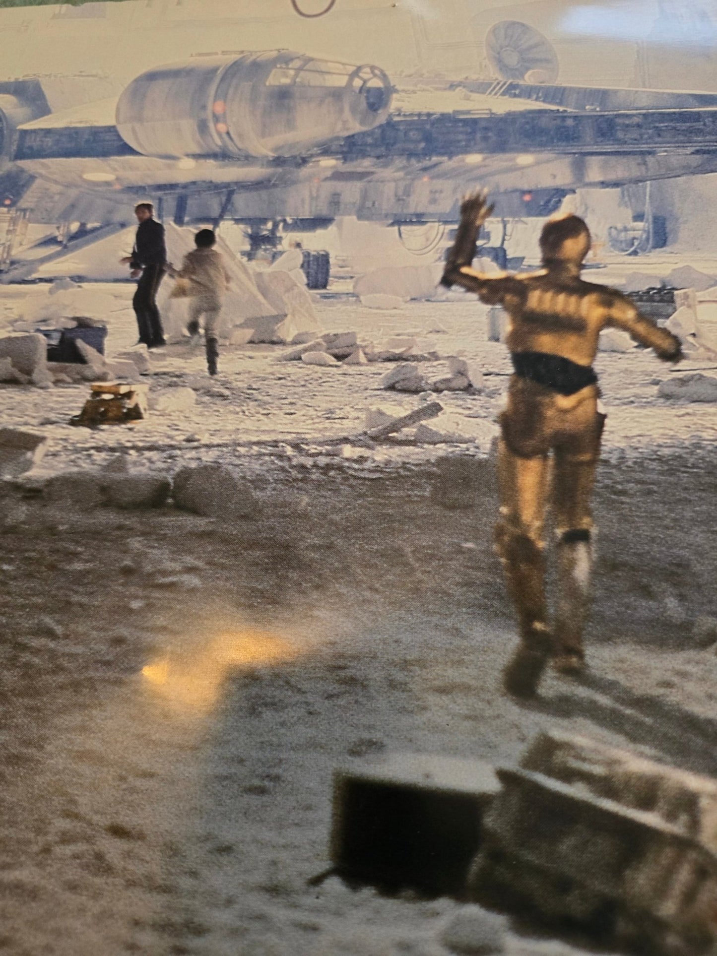 Star Wars Empire Strikes Back 1980 Original Photo Prints Lot of 2 – Luke on Tauntaun & C - 3PO Hoth – Vintage Lucasfilm - Bayshore Treasures
