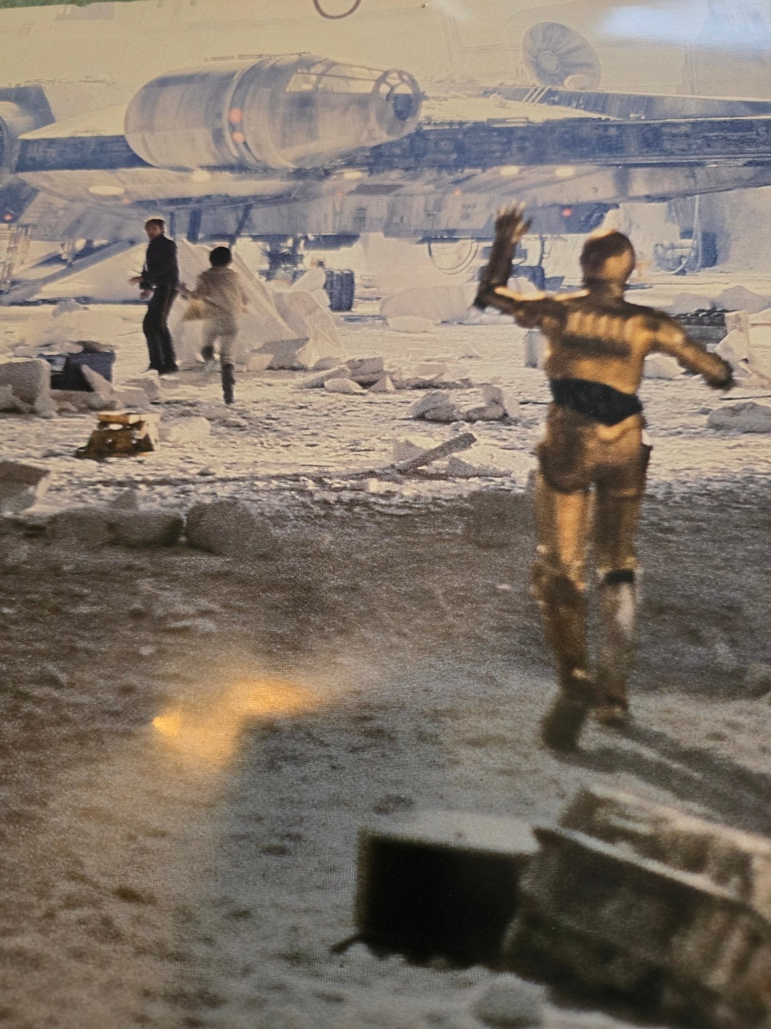 Star Wars Empire Strikes Back 1980 Original Photo Prints Lot of 2 – Luke on Tauntaun & C - 3PO Hoth – Vintage Lucasfilm - Bayshore Treasures