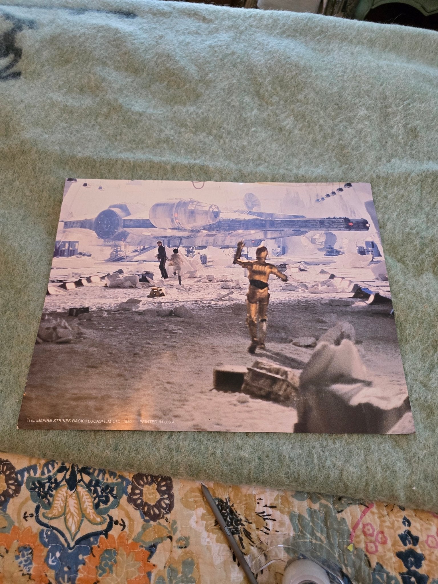 Star Wars Empire Strikes Back 1980 Original Photo Prints Lot of 2 – Luke on Tauntaun & C - 3PO Hoth – Vintage Lucasfilm - Bayshore Treasures