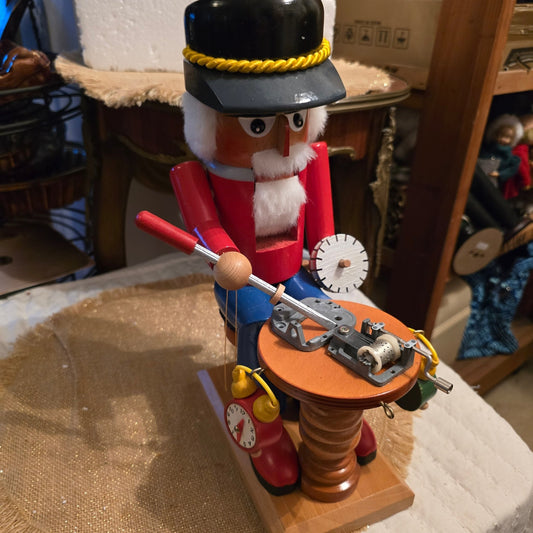 Steinbach German Nutcracker “Clockmaker” – 13” Musical – Plays Edelweiss – Handmade Germany - Bayshore Treasures