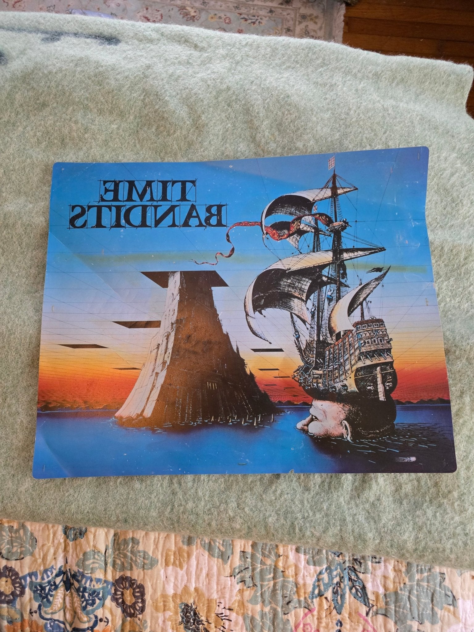 Time Bandits Backlit Video Store Display Poster 14x16 Double - Sided Lightbox Transparency 1980s - Bayshore Treasures