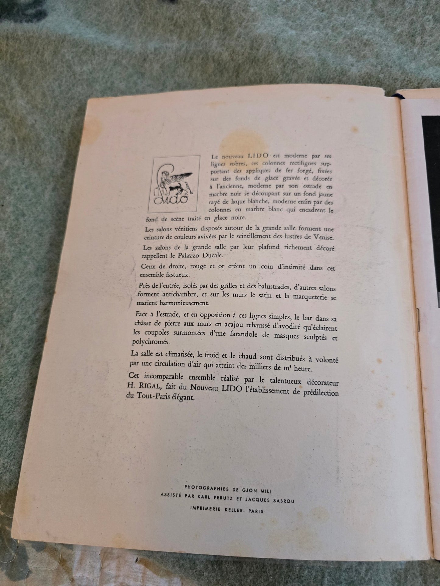 Vintage 1950s Lido de Paris Souvenir Program – Mid - Century French Cabaret – Original Show Book - Bayshore Treasures