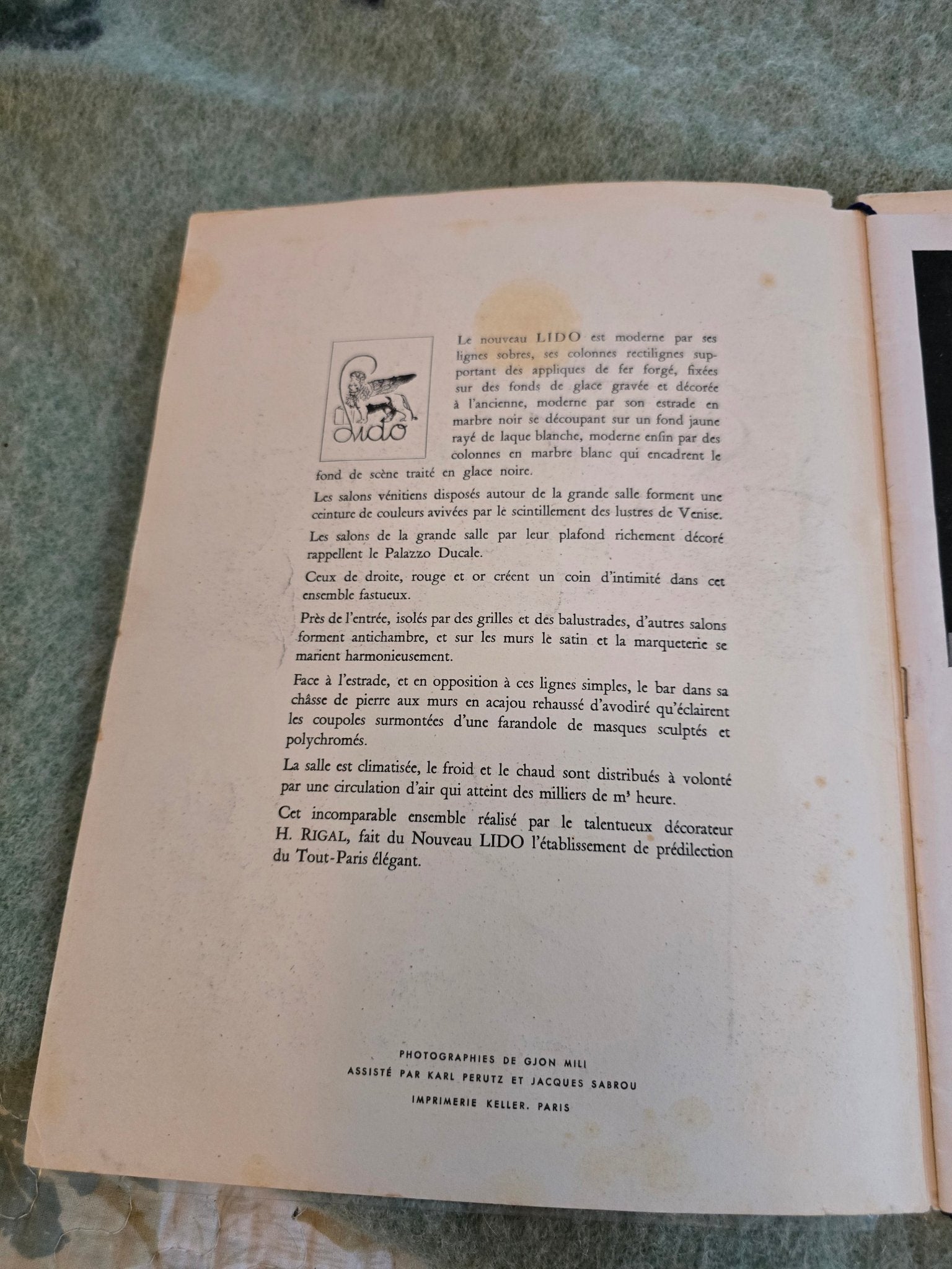 Vintage 1950s Lido de Paris Souvenir Program – Mid - Century French Cabaret – Original Show Book - Bayshore Treasures