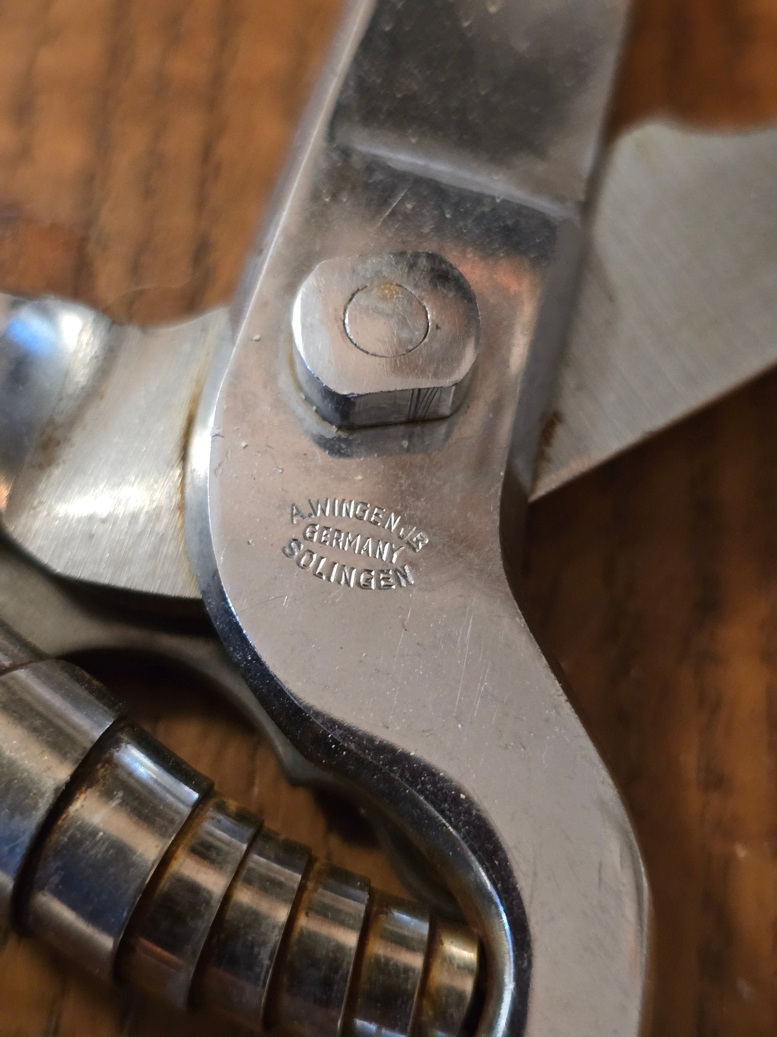 Vintage Anton Wingen Solingen Germany Stag Handle Game Poultry Shears Othello - Bayshore Treasures