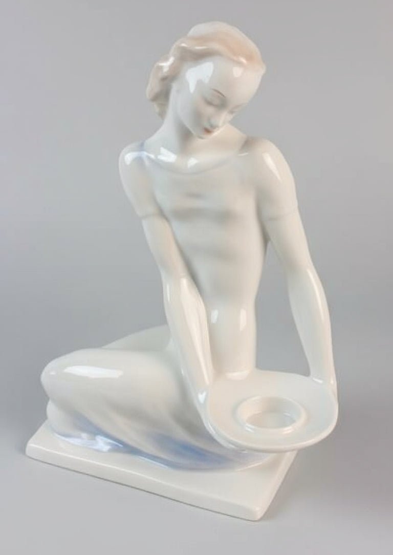 Vintage Rosenthal seated woman with bowl 9.5 in Sybill - Bayshore Treasures