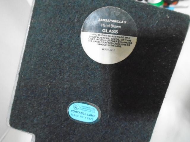 Vintage Sarsaparilla Art Deco Nude Lady Lamp – Hand Blown Glass Disk – Works - Bayshore Treasures