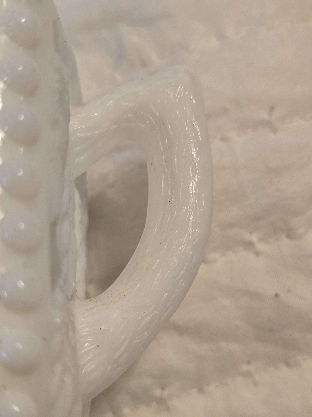 Vintage Westmoreland Milk Glass Sugar & Creamer Set Beaded Panels Grape Pattern - Bayshore Treasures